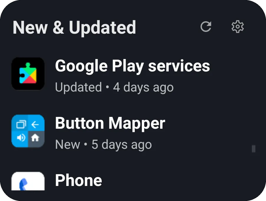 New & updated widget
