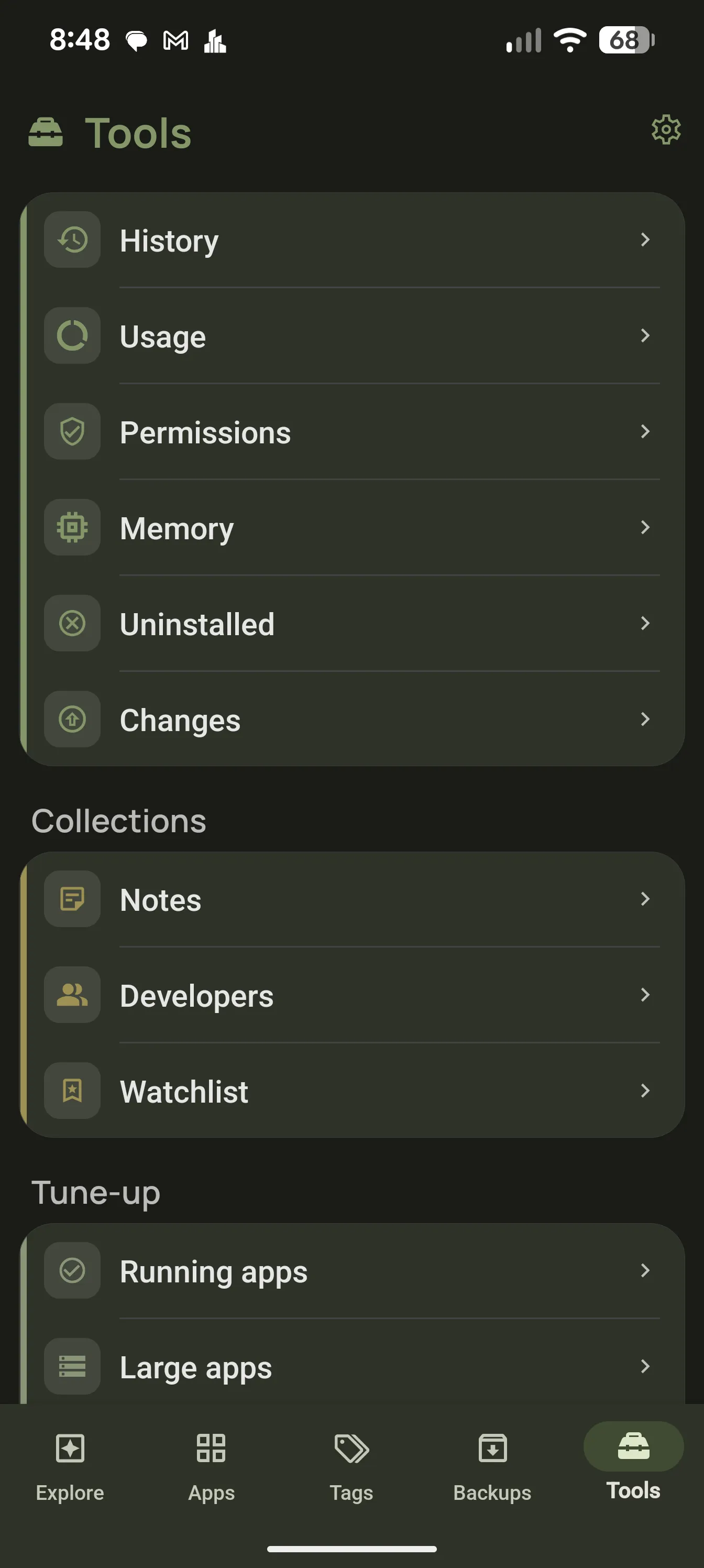 AppDash Tools tab showing the breadth of utilities in one place